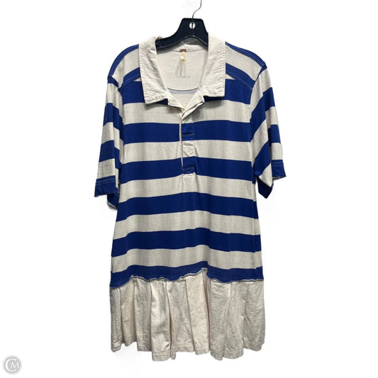Dress Casual Short By Free People In Blue & Cream, Size: S