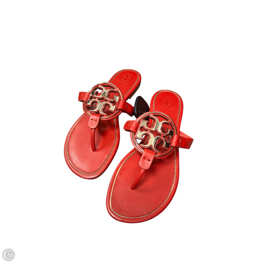 Sandals Designer By Tory Burch In Red, Size: 7