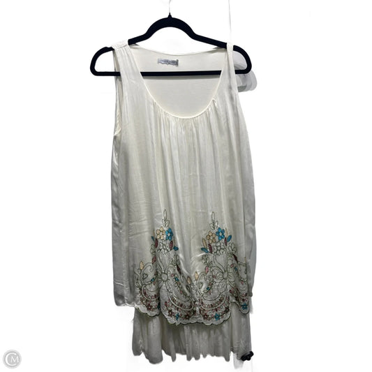 Dress Casual Short By Tempo Paris In Blue & Cream, Size: S