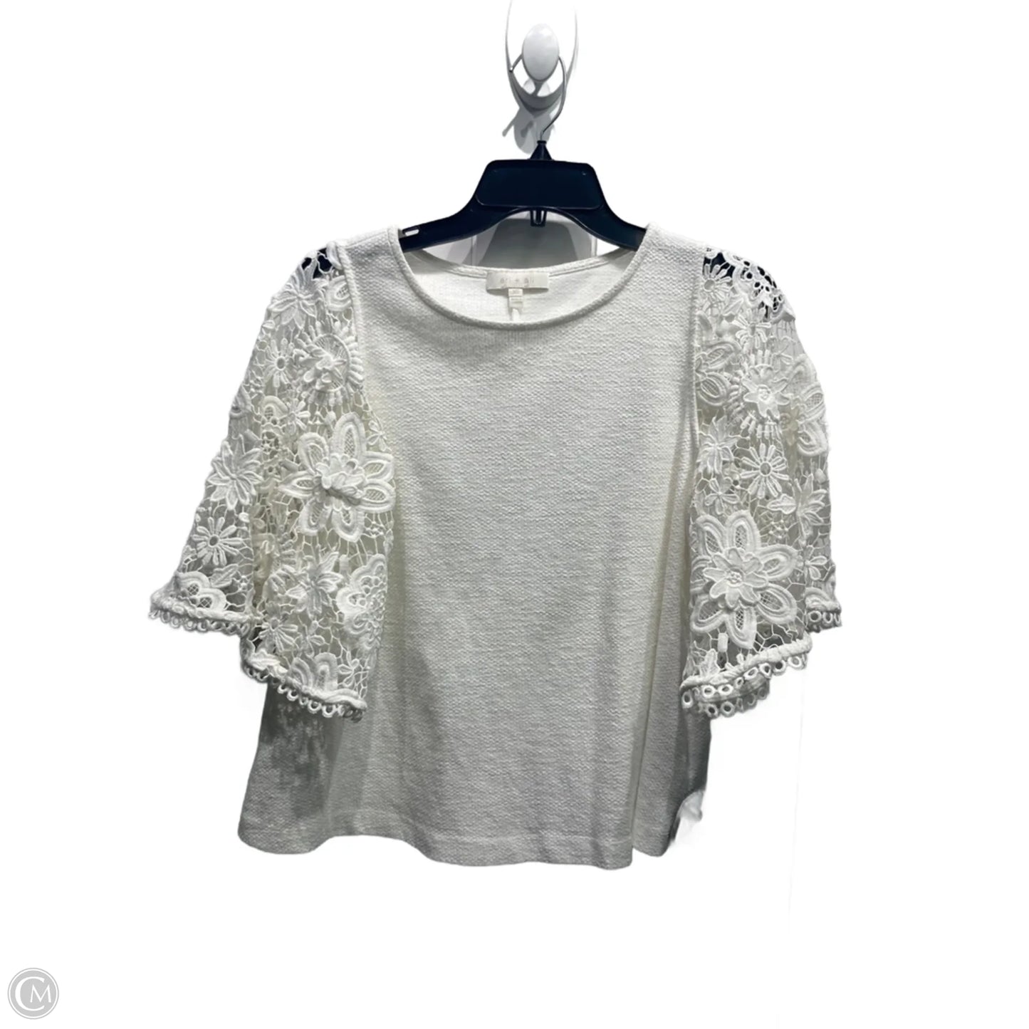 Top Short Sleeve By Eri + Ali In White, Size: Xs