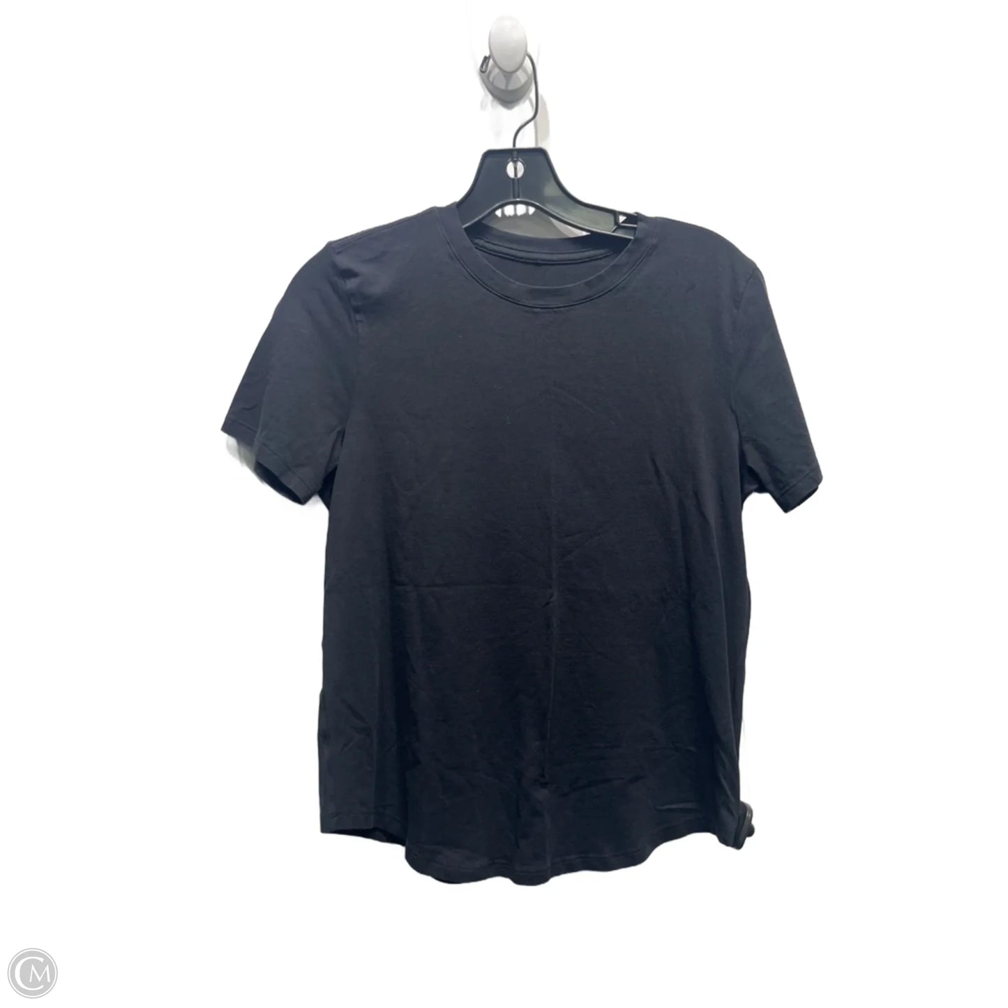 Athletic Top Short Sleeve By Lululemon In Black, Size: Xs