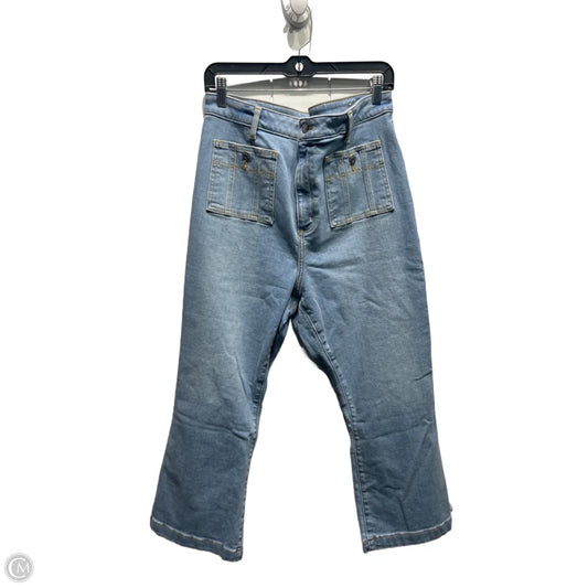 Jeans Cropped By Loft In Blue Denim, Size: 18