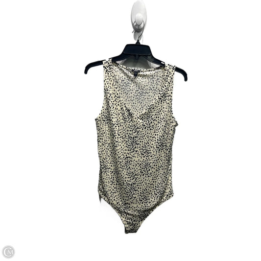 Bodysuit By Express In Black & Cream, Size: M