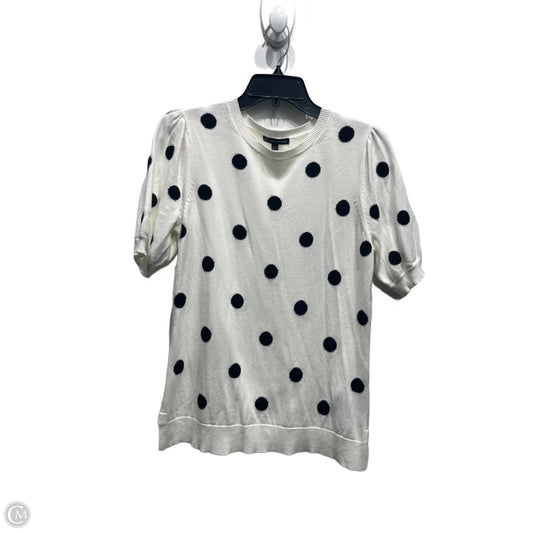 Sweater Short Sleeve By Adrianna Papell In Black & White, Size: S