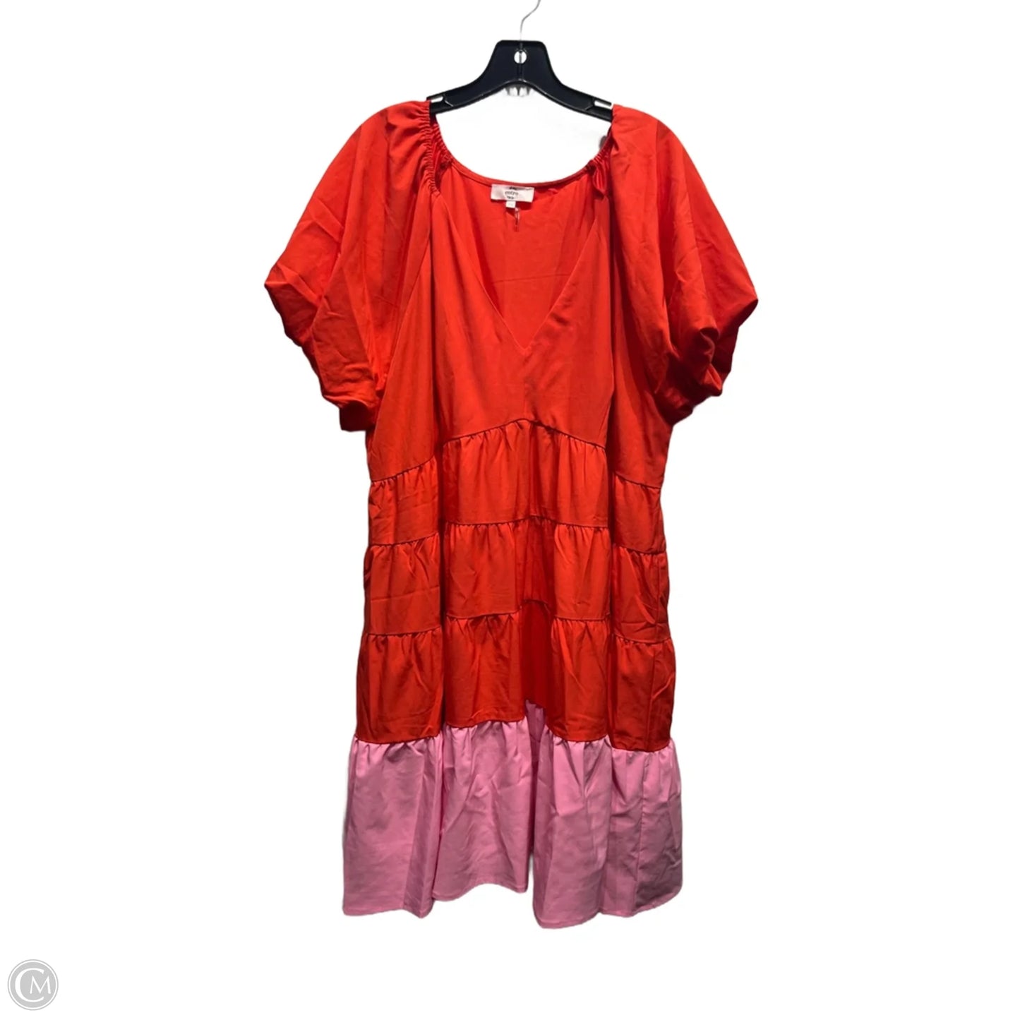 Dress Casual Short By Entro In Pink & Red, Size: 2x