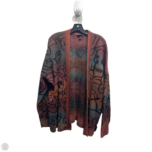 Sweater Cardigan By Torrid In Orange & Purple, Size: 2x