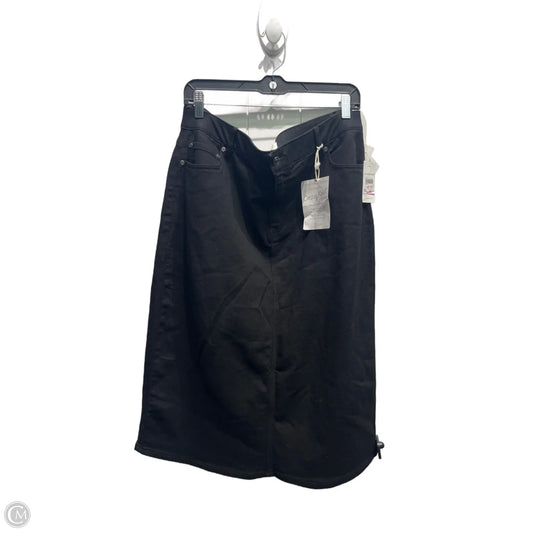 Skirt Midi By Cato In Black, Size: 16