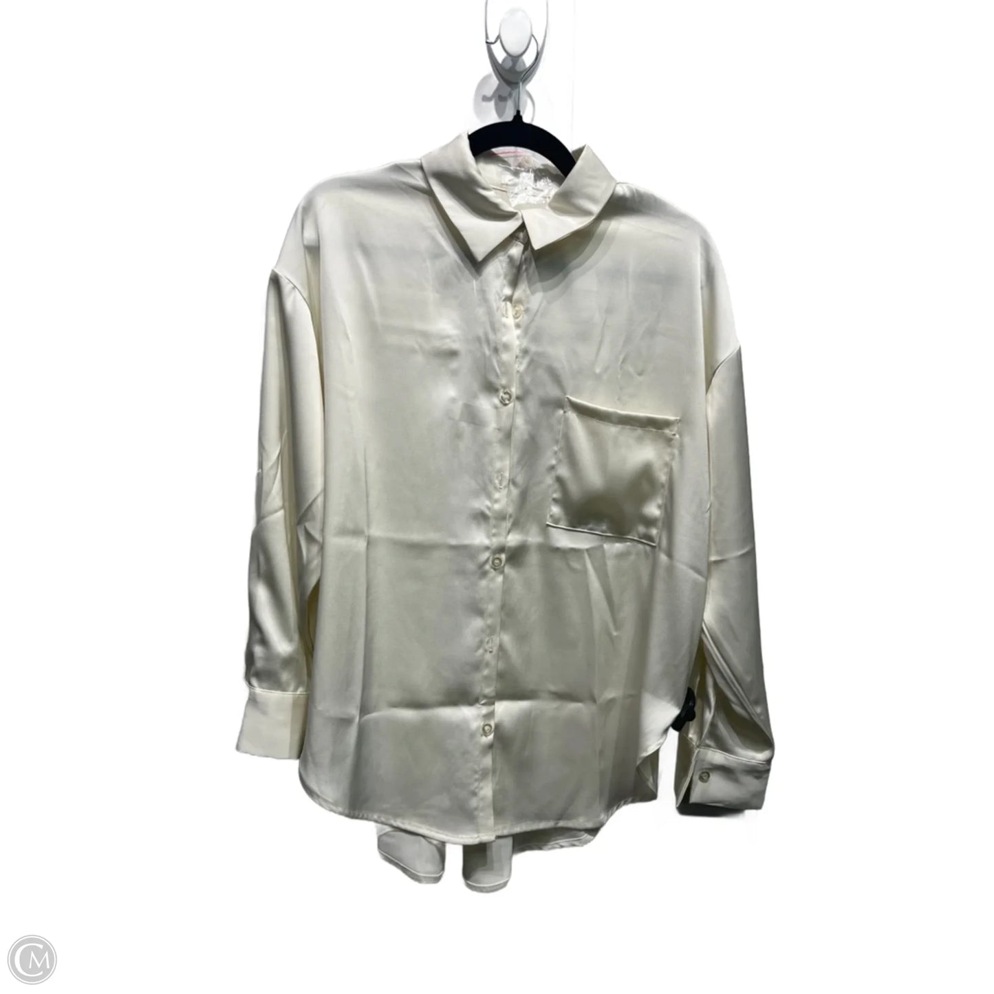 Top Long Sleeve By Blu Pepper In Cream, Size: S