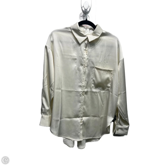 Top Long Sleeve By Blu Pepper In Cream, Size: S