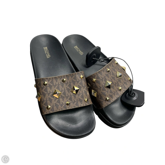 Sandals Flats By Michael By Michael Kors In Brown, Size: 7