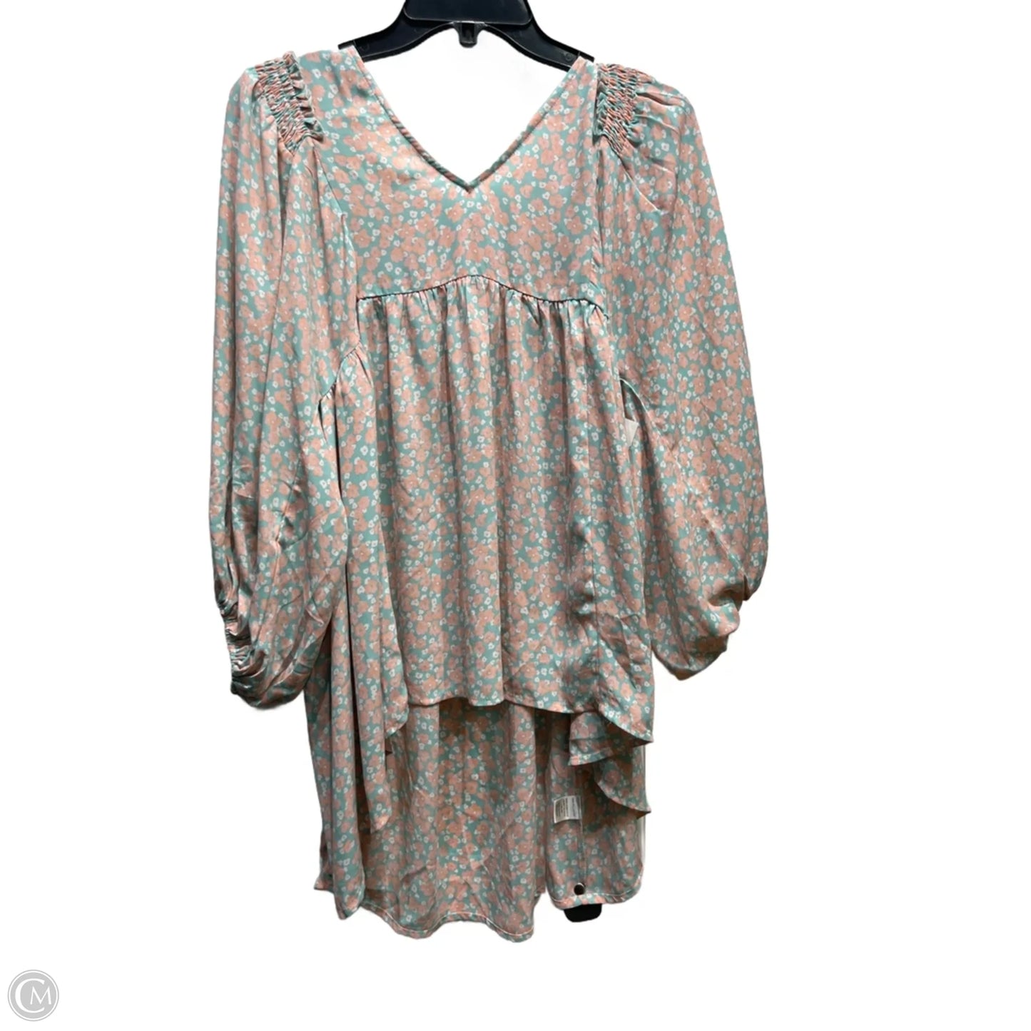 Top Long Sleeve By Mittoshop In Green & Orange, Size: M