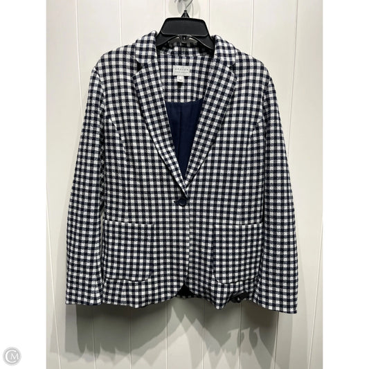Blazer By Susan Graver In Blue & White, Size: 10