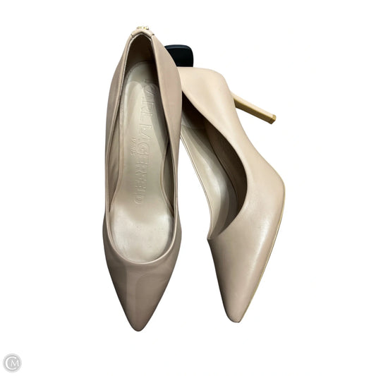 Shoes Designer By Karl Lagerfeld In Tan, Size: 9
