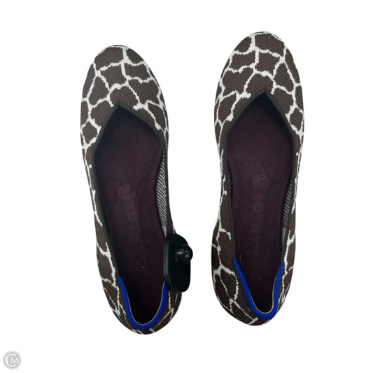 Shoes Flats By Rothys In Brown & White, Size: 9
