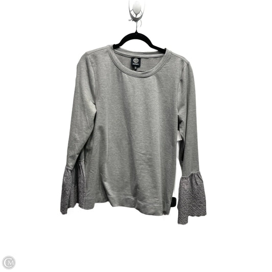 Top Long Sleeve By Bobeau In Grey, Size: L