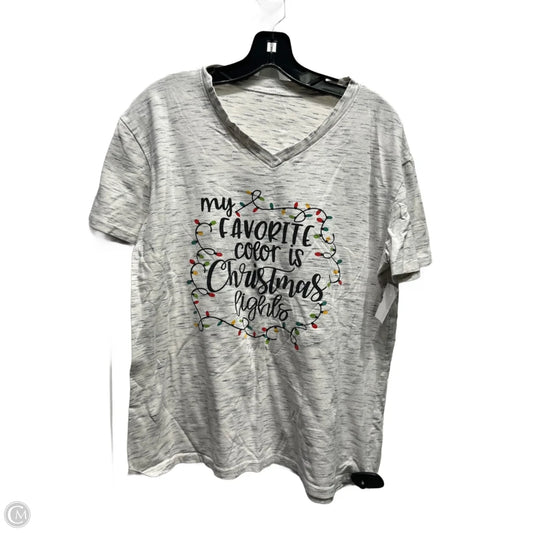 Top Short Sleeve Basic By Cme In Grey, Size: Xl