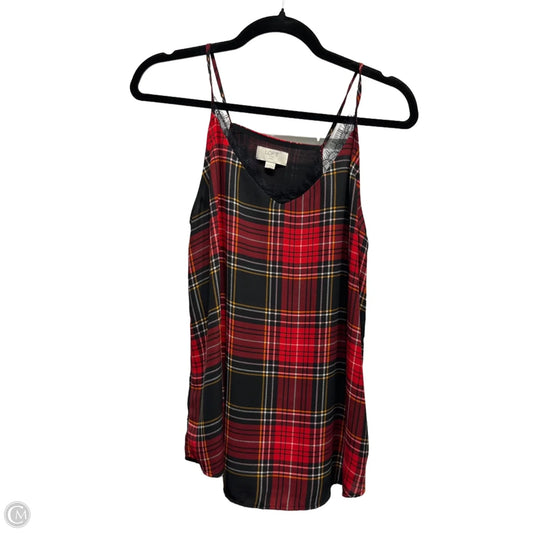 Tank Top By Loft In Black & Red, Size: Mp