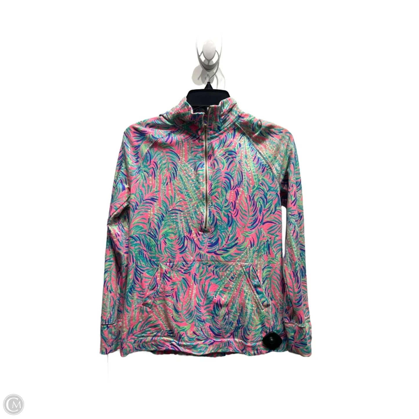 Top Long Sleeve Designer By Lilly Pulitzer In Green & Pink, Size: Xs