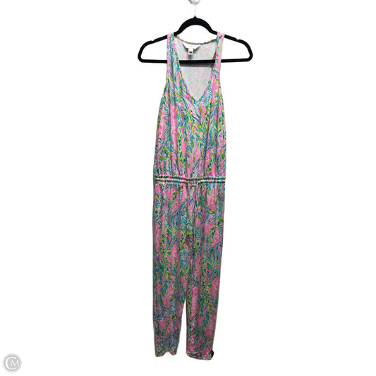 Jumpsuit Designer By Lilly Pulitzer In Green & Pink, Size: Xs
