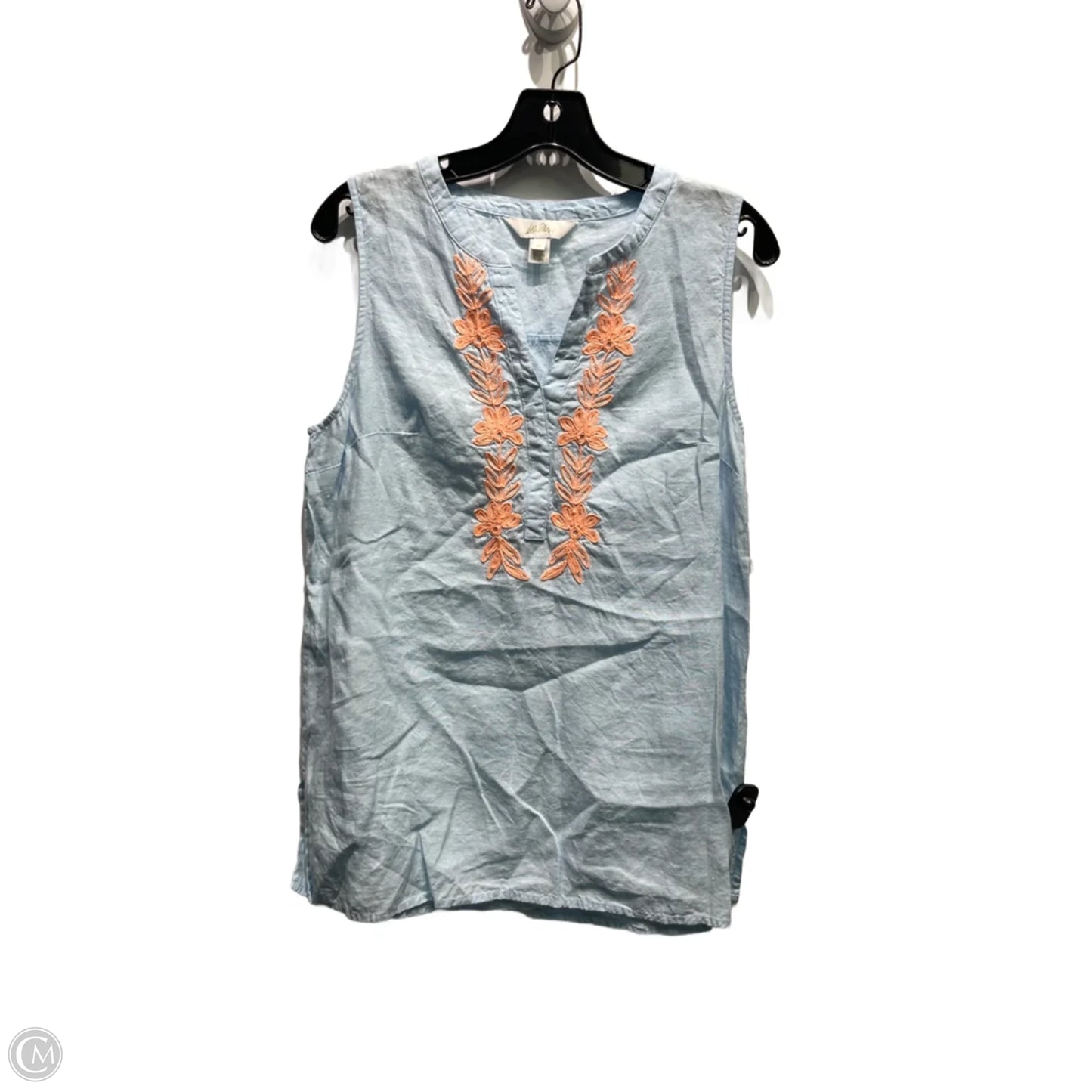 Top Sleeveless Designer By Lilly Pulitzer In Blue & Orange, Size: M