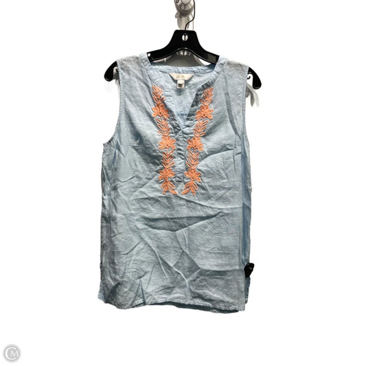 Top Sleeveless Designer By Lilly Pulitzer In Blue & Orange, Size: M