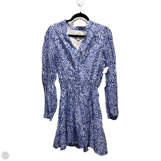 Dress Designer By Lilly Pulitzer In Blue & White, Size: 10