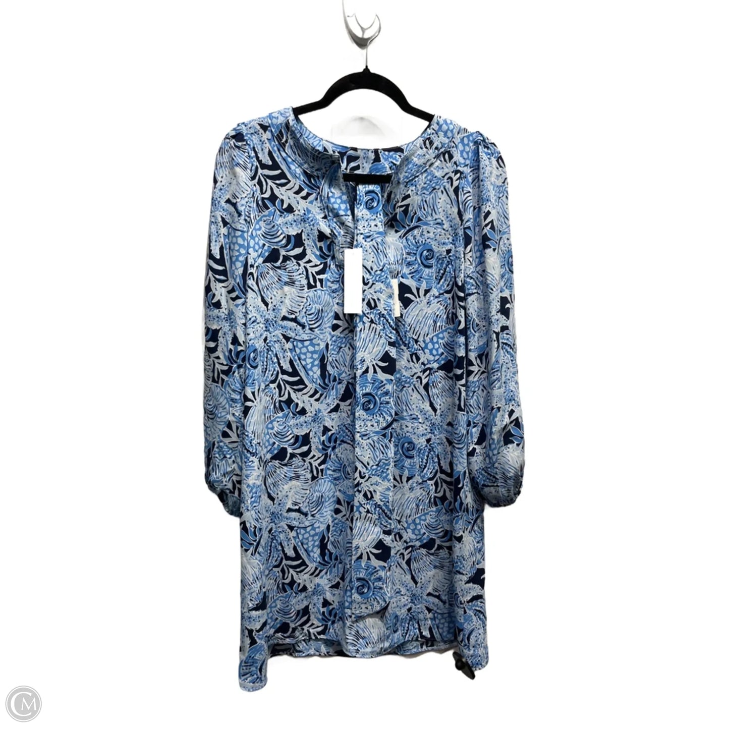 Dress Designer By Lilly Pulitzer In Blue & White, Size: 6