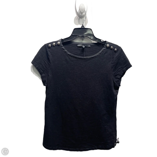 Top Short Sleeve By White House Black Market In Black, Size: M