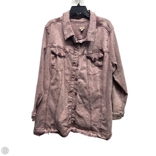 Jacket Denim By Logo In Purple, Size: 28