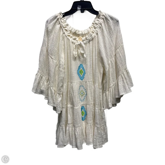 Tunic Short Sleeve By SURF GYPSY In Blue & Cream, Size: S