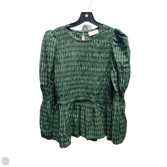 Top Long Sleeve By Universal Thread In Green, Size: M