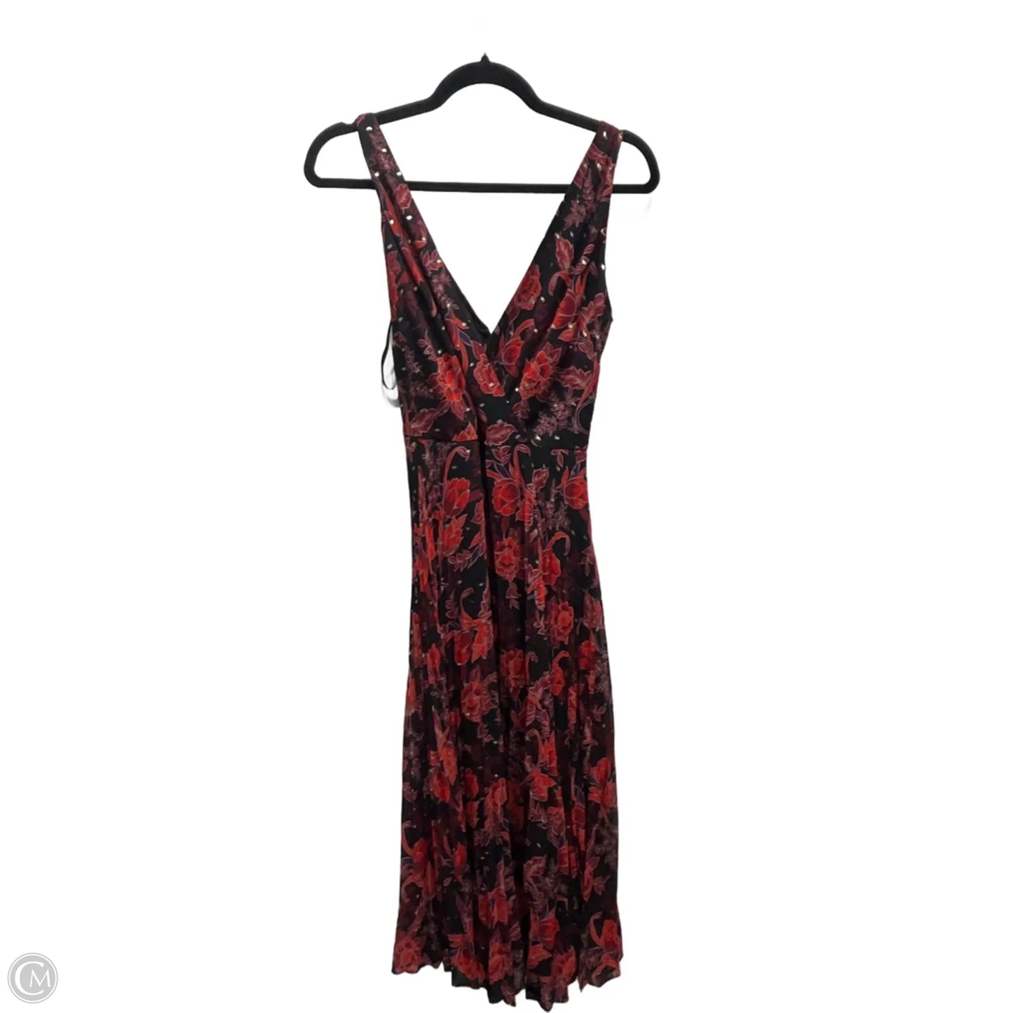 Dress Party Midi By White House Black Market In Black & Red, Size: 6