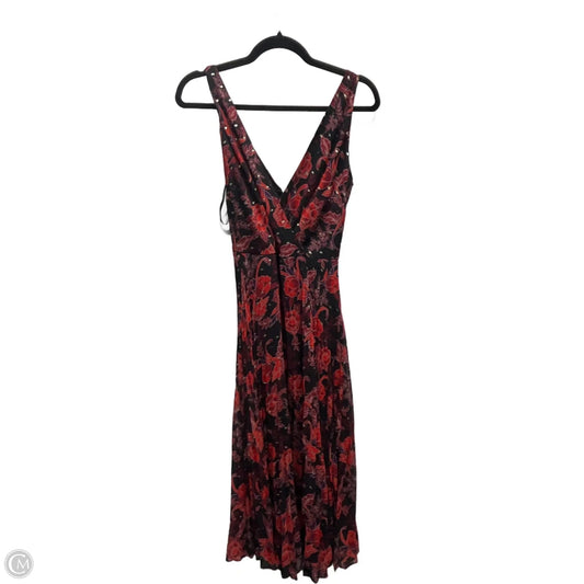 Dress Party Midi By White House Black Market In Black & Red, Size: 6