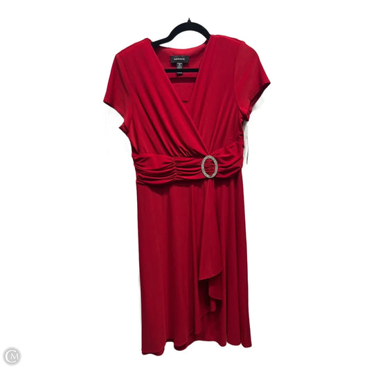 Dress Party Midi By R And M Richards In Red, Size: 12