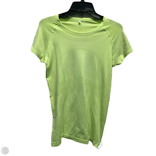Athletic Top Short Sleeve By Lululemon In Green, Size: 8