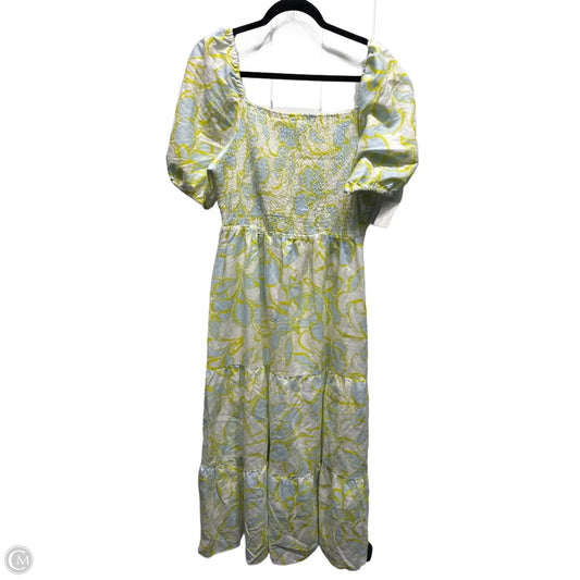 Dress Casual Maxi By M&S COLLECTION In Blue & Green, Size: 16