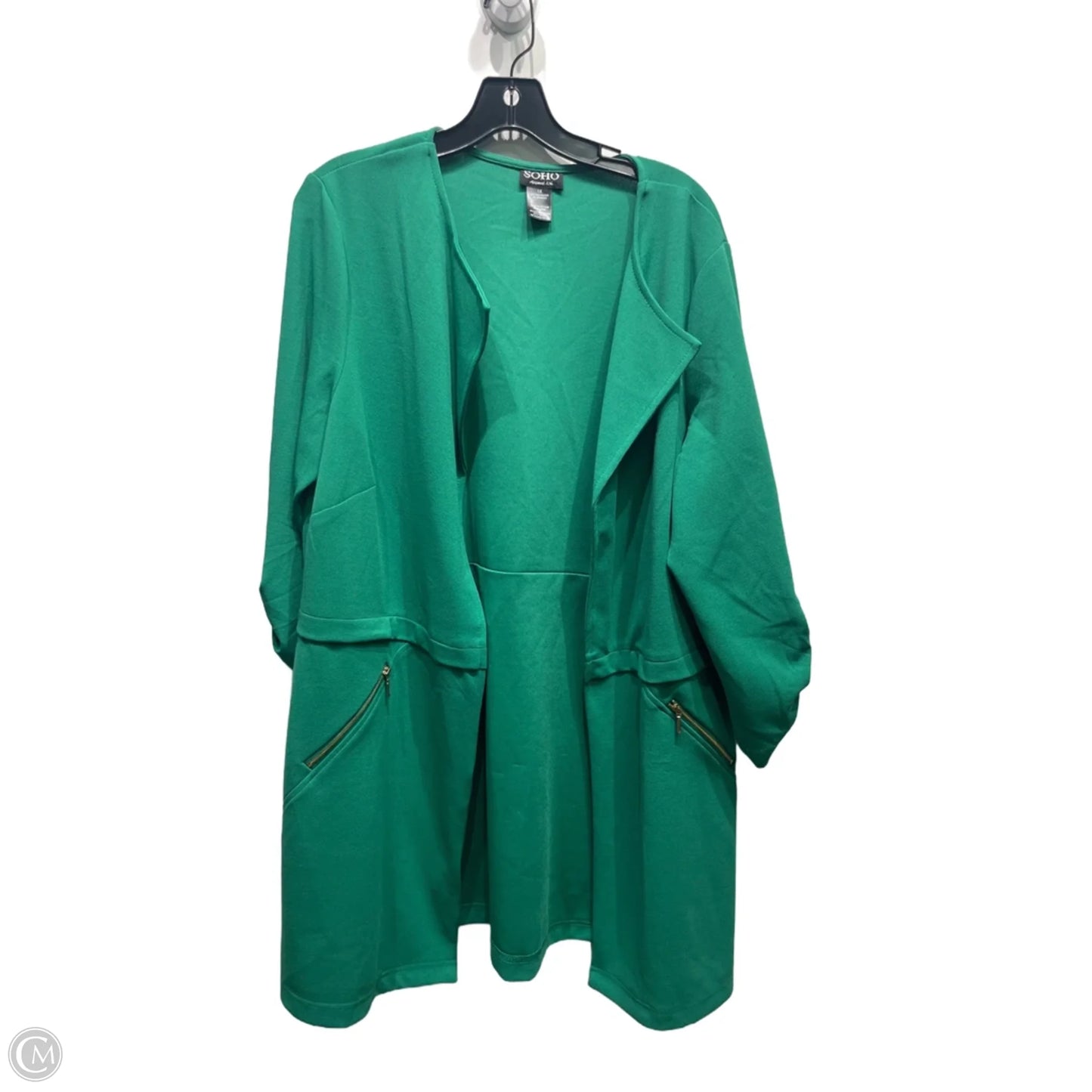 Blazer By Soho Apparel In Green, Size: 1x