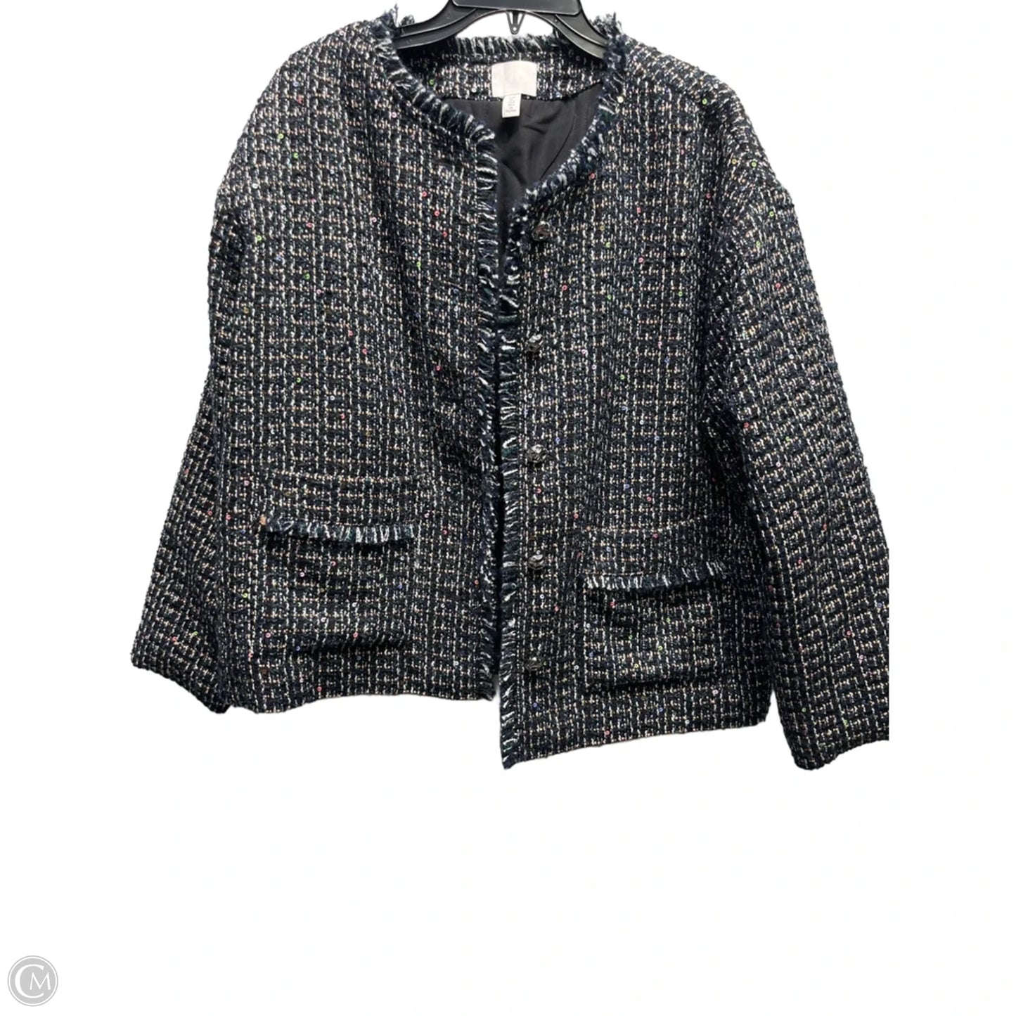 Jacket Other By H&m In Black & Gold, Size: L