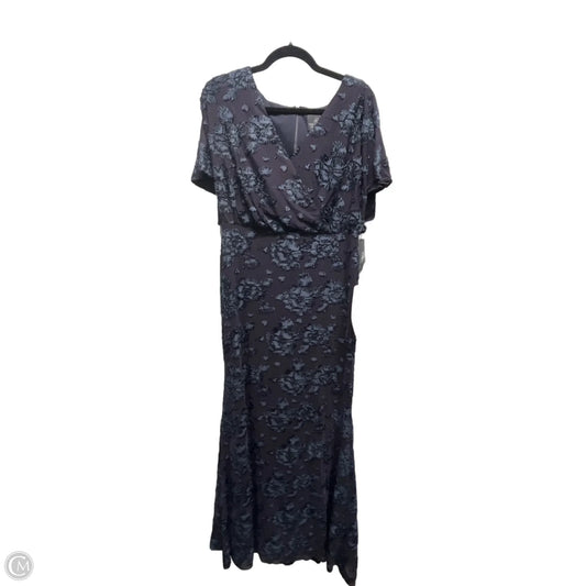 Dress Party Long By Adrianna Papell In Navy, Size: 8