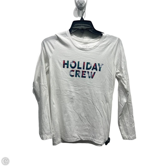 Top Long Sleeve Basic By J. Crew In Blue & Red, Size: Xs