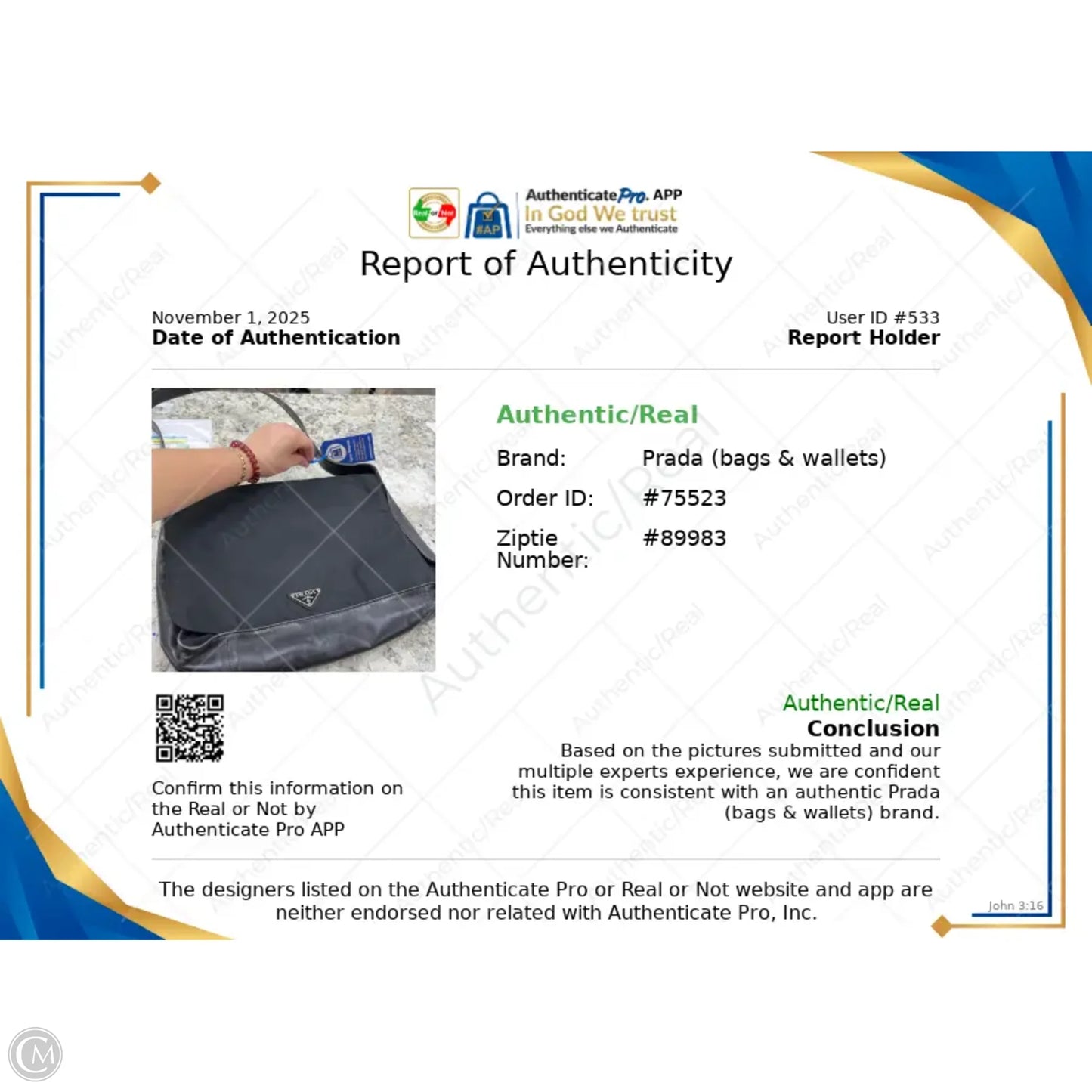 Crossbody Luxury Designer By Prada, Size: Medium