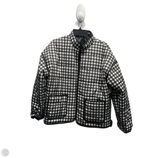Jacket Puffer & Quilted By Clothes Mentor In Black & White, Size: M