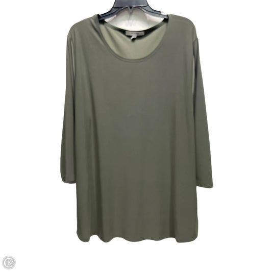 Top Long Sleeve By Sympli In Green, Size: 18