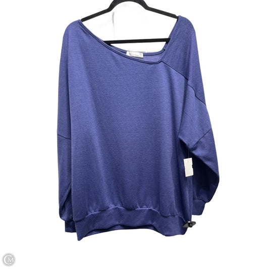 Top Long Sleeve By auxo In Blue, Size: Xl