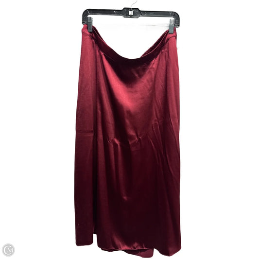 Skirt Maxi By Chicos In Maroon, Size: Xl