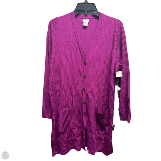 Cardigan By Chicos In Purple, Size: L