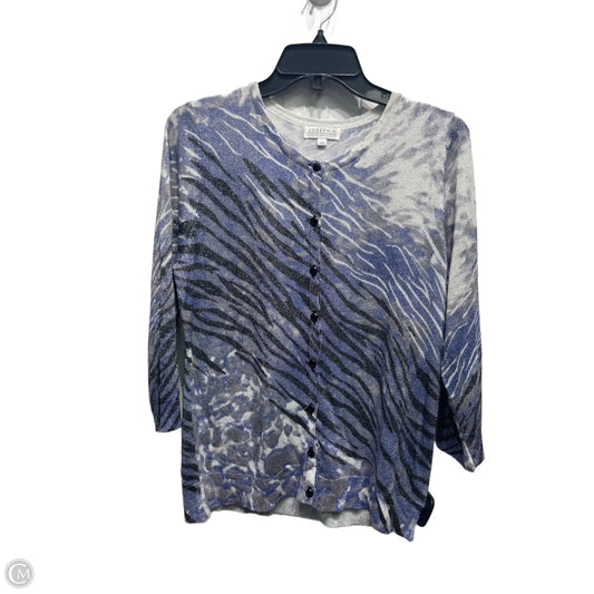 Cardigan By Joseph A. In Black & Blue, Size: L
