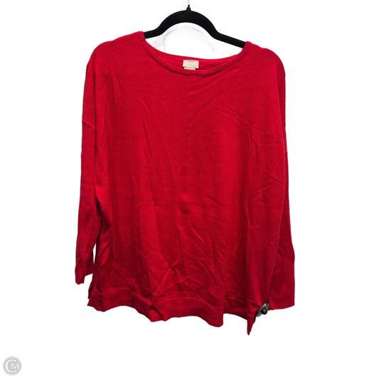 Top Long Sleeve By Chicos In Red, Size: M