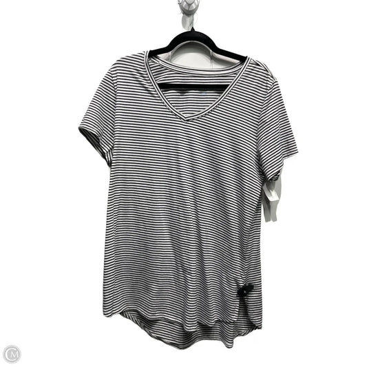 Tunic Short Sleeve By Soft Surroundings In Black & White, Size: L