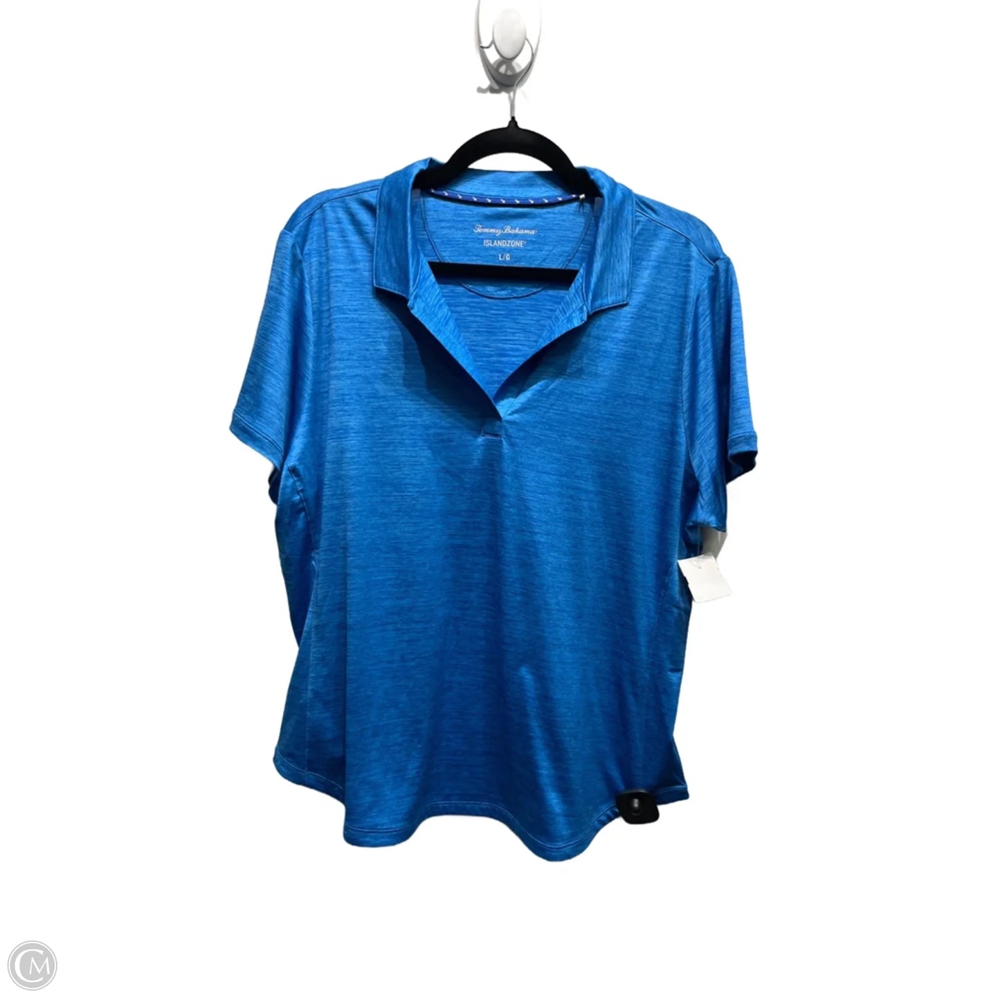 Top Short Sleeve By Tommy Bahama In Blue, Size: L